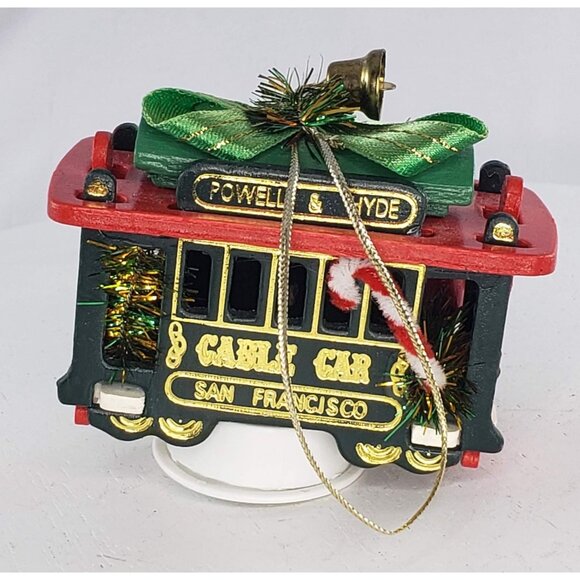 Vintage Christmas Ornament 39 Cable Car Powell Hyde San Francisco - Picture 3 of 6